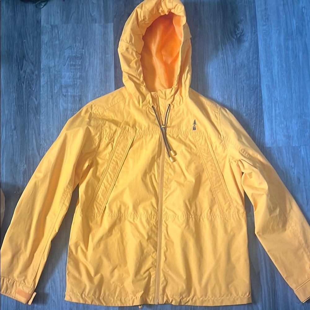 Orange Hooded Windbreaker Jacket